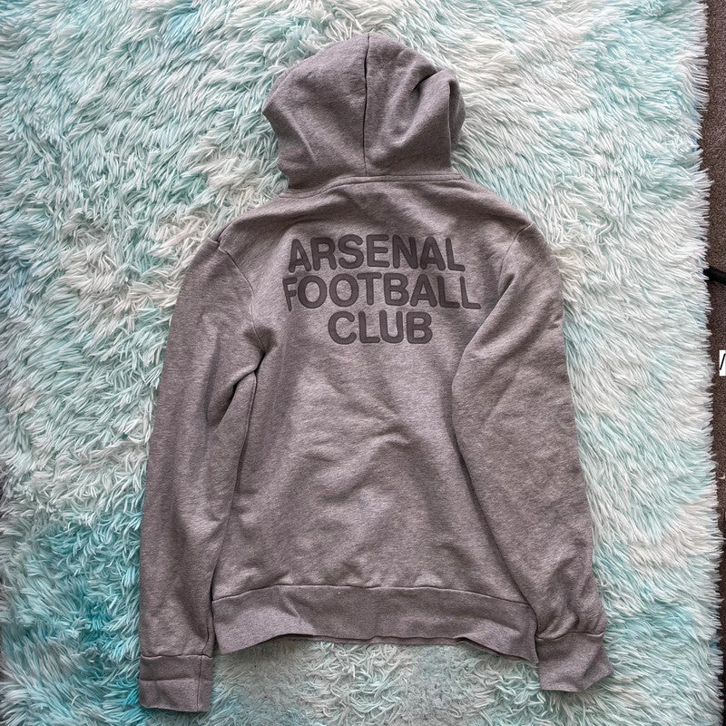 Vintage 00s Grey Arsenal Hoodie Nike - Medium