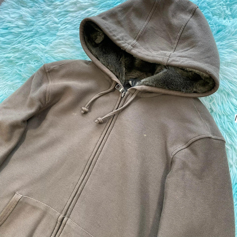 Brown Armani Exhange Fleeced Hoodie - Small