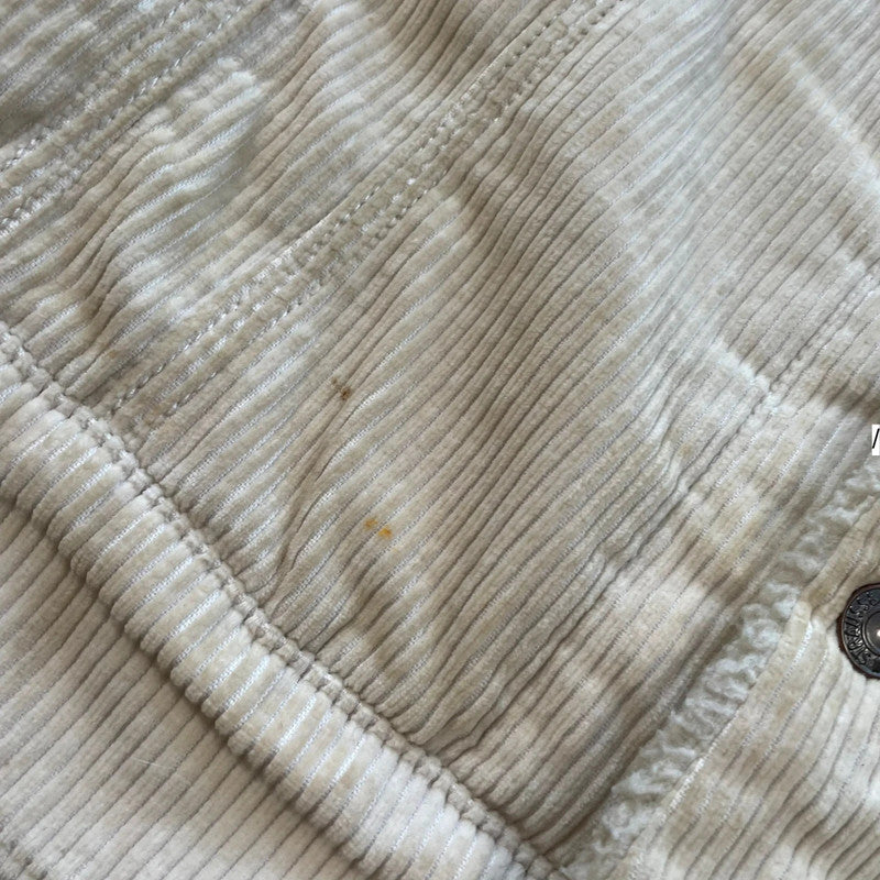 Cream Levi’s Corduroy Sherpa Trucker Jacket - Large