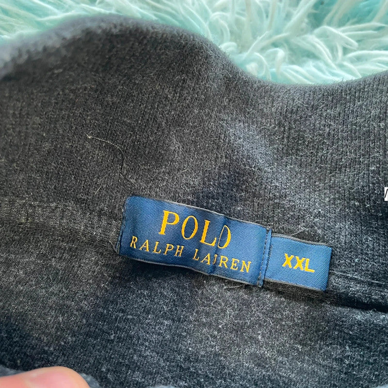 Grey Polo Ralph Lauren 1/4 Zip Sweatshirt - XXL