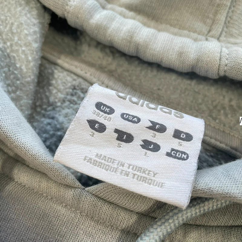 Vintage Sky Blue Adidas Hoodie Plain - Medium
