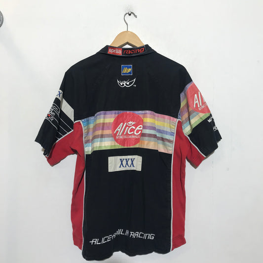 Vintage 00s Black Alice Biking Racing Shirt Button Up - Large