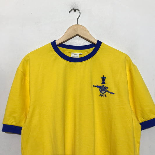 Vintage 70s Arsenal Shirt Yellow Away Kit - Large