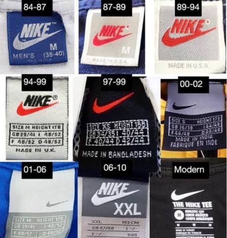 Vintage Nike tag history guide