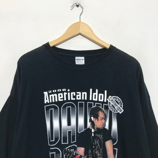 Vintage Black 2008 American Idol Graphic T Shirt - XXL