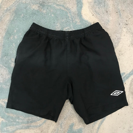Vintage Black Umbro Running Shorts - Medium