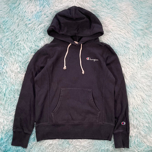 Black Champion Reverse Weave Hoodie - Medium