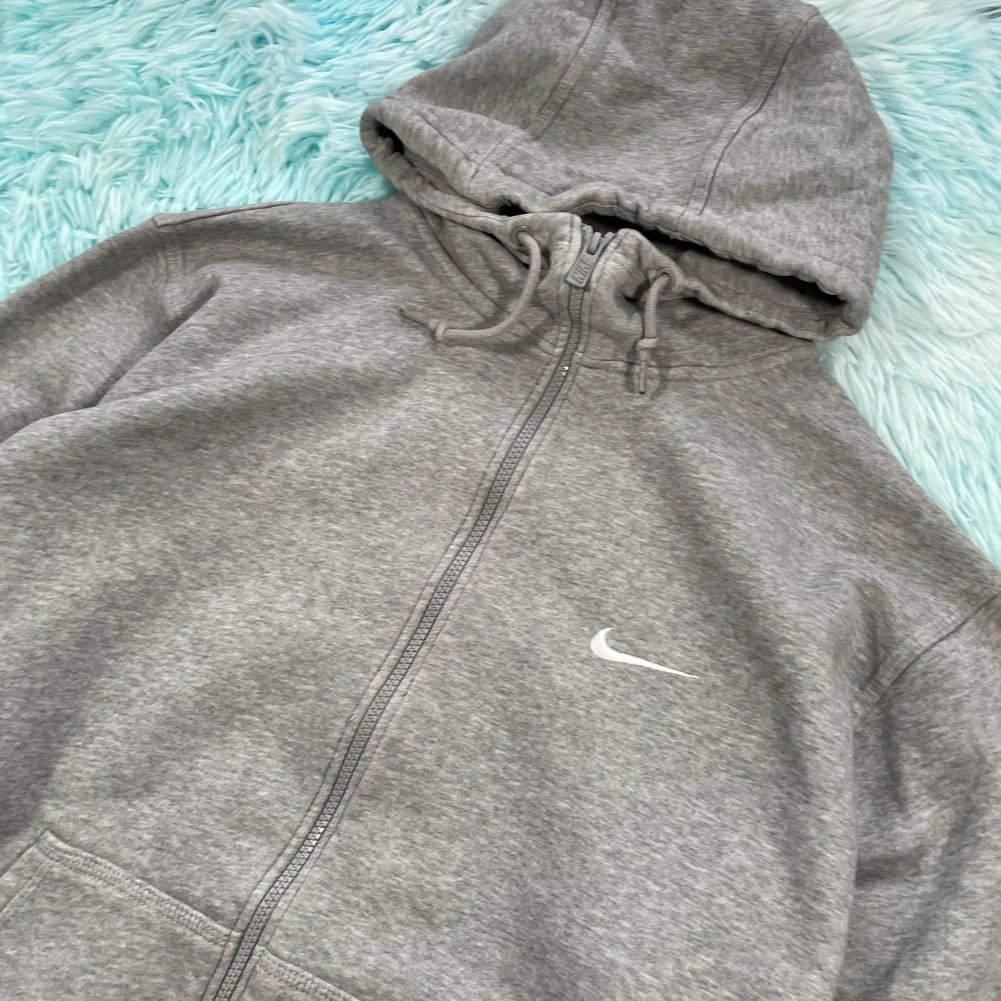 Grey Nike Hoodie Full Zip - XXL