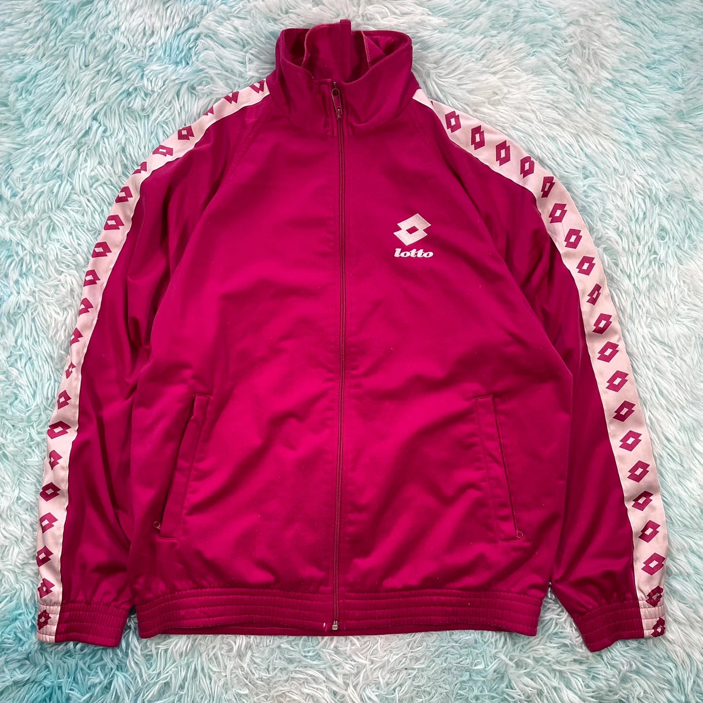 Vintage 90s Pink Lotto Track Jacket - XL