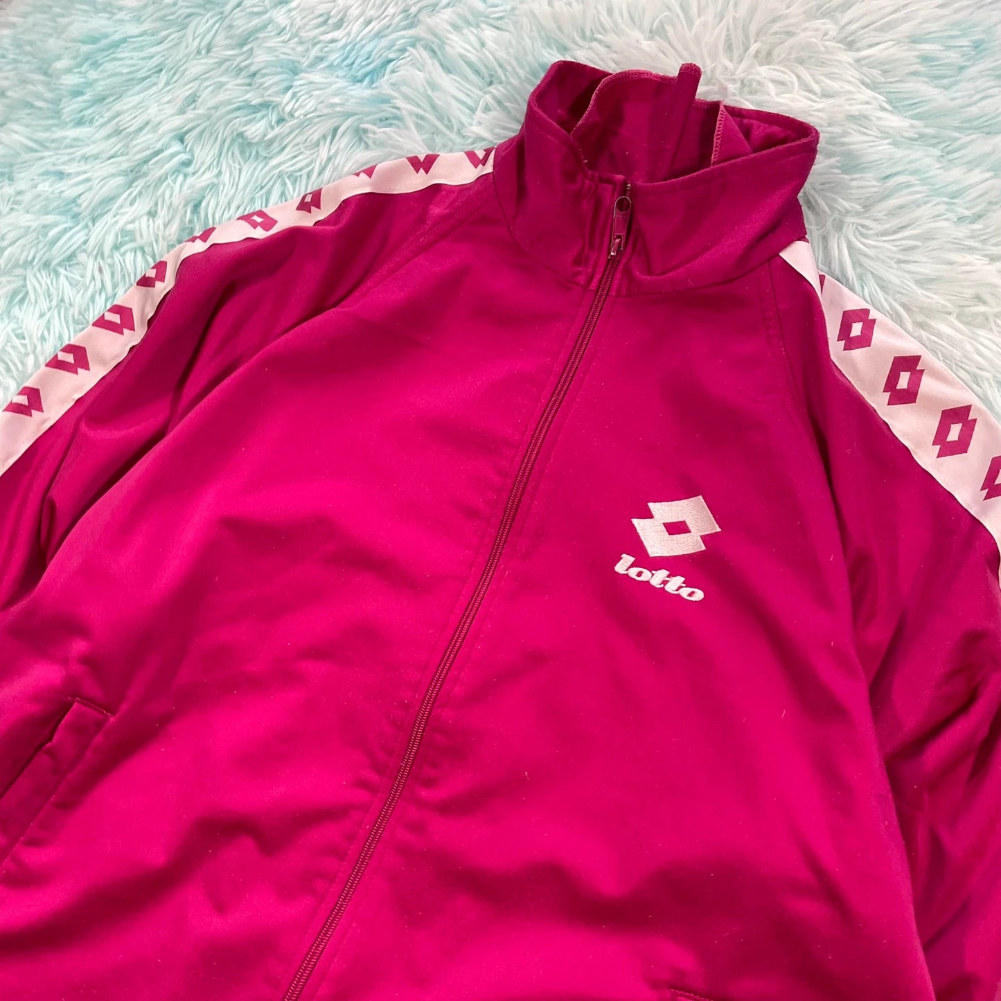 Vintage 90s Pink Lotto Track Jacket - XL