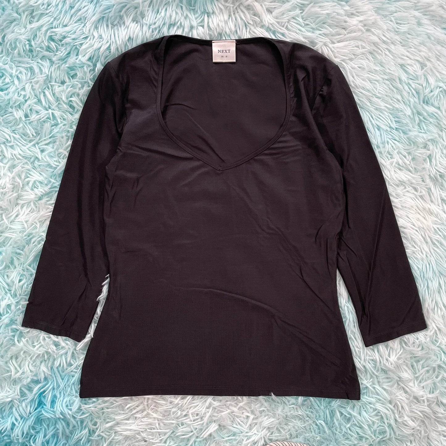 Vintage 00s Black Next Sheer Top - Size 12