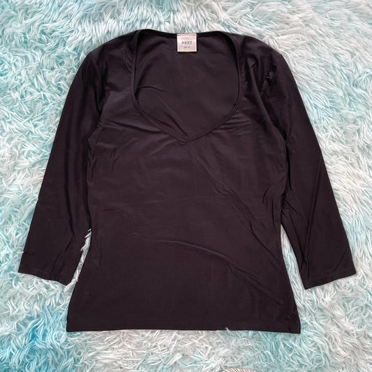 Vintage 00s Black Next Sheer Top - Size 12