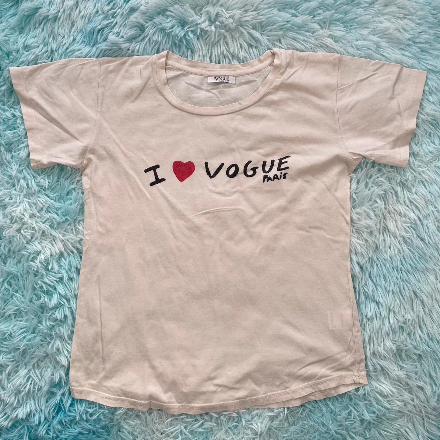 Vintage 00s White Vogue T Shirt - One Size