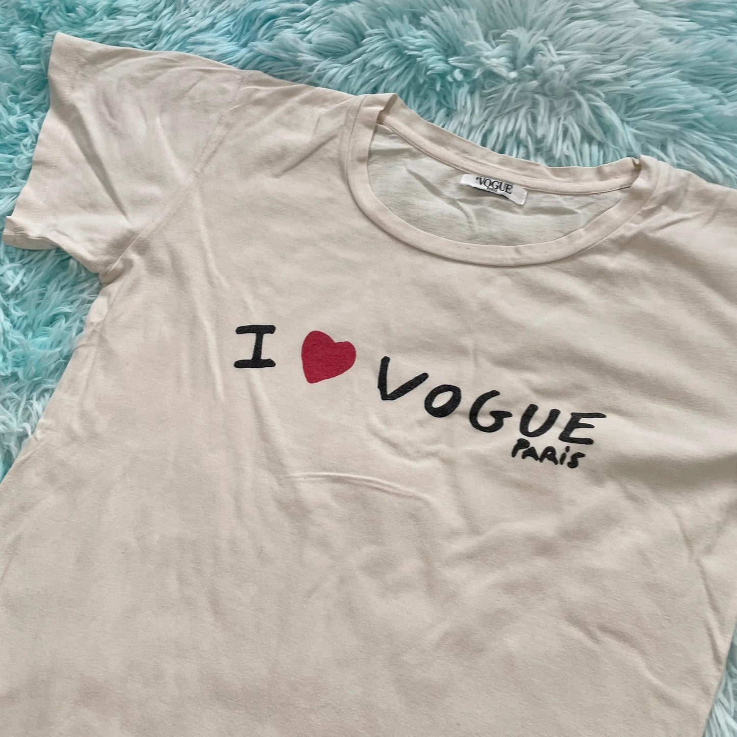 Vintage 00s White Vogue T Shirt - One Size