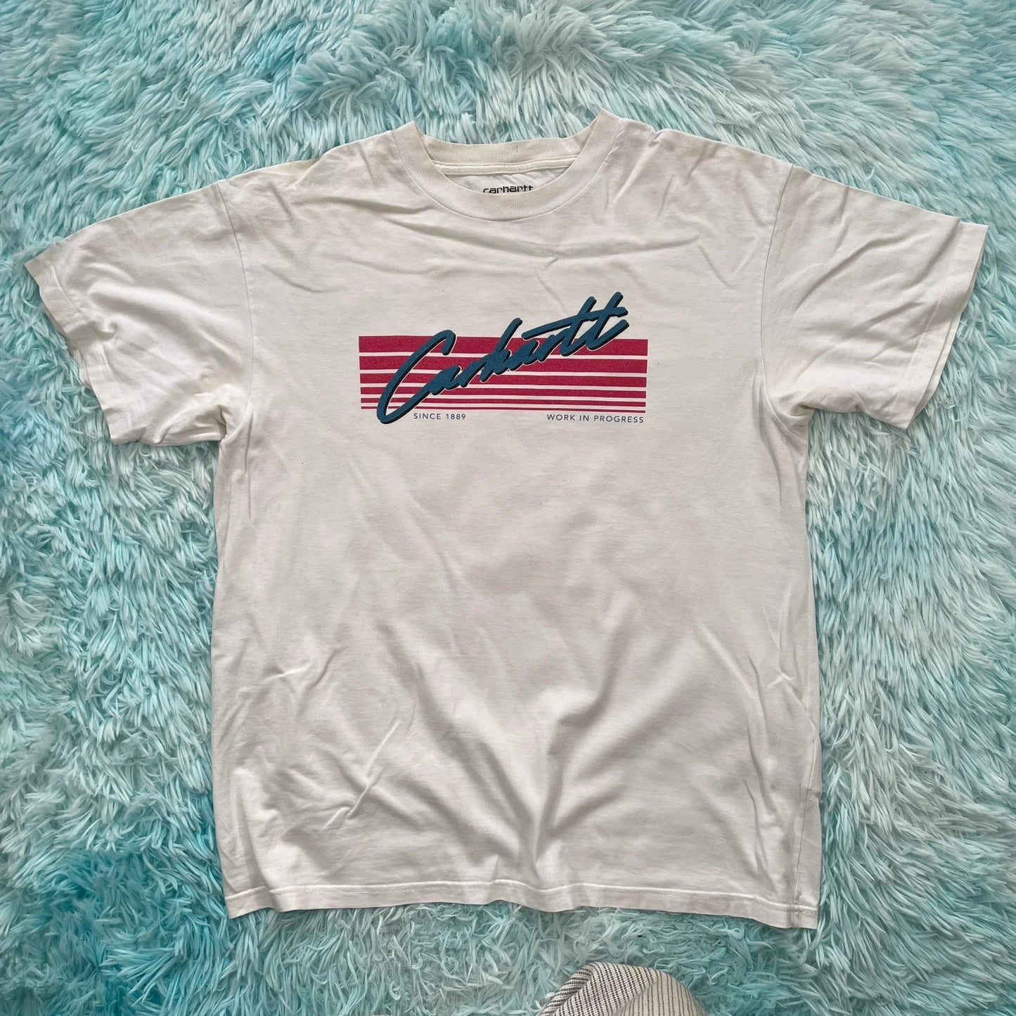White Carhartt T Shirt Graphic - Small
