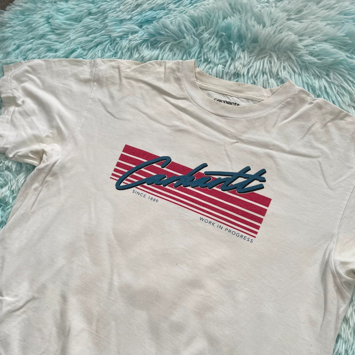 White Carhartt T Shirt Graphic - Small