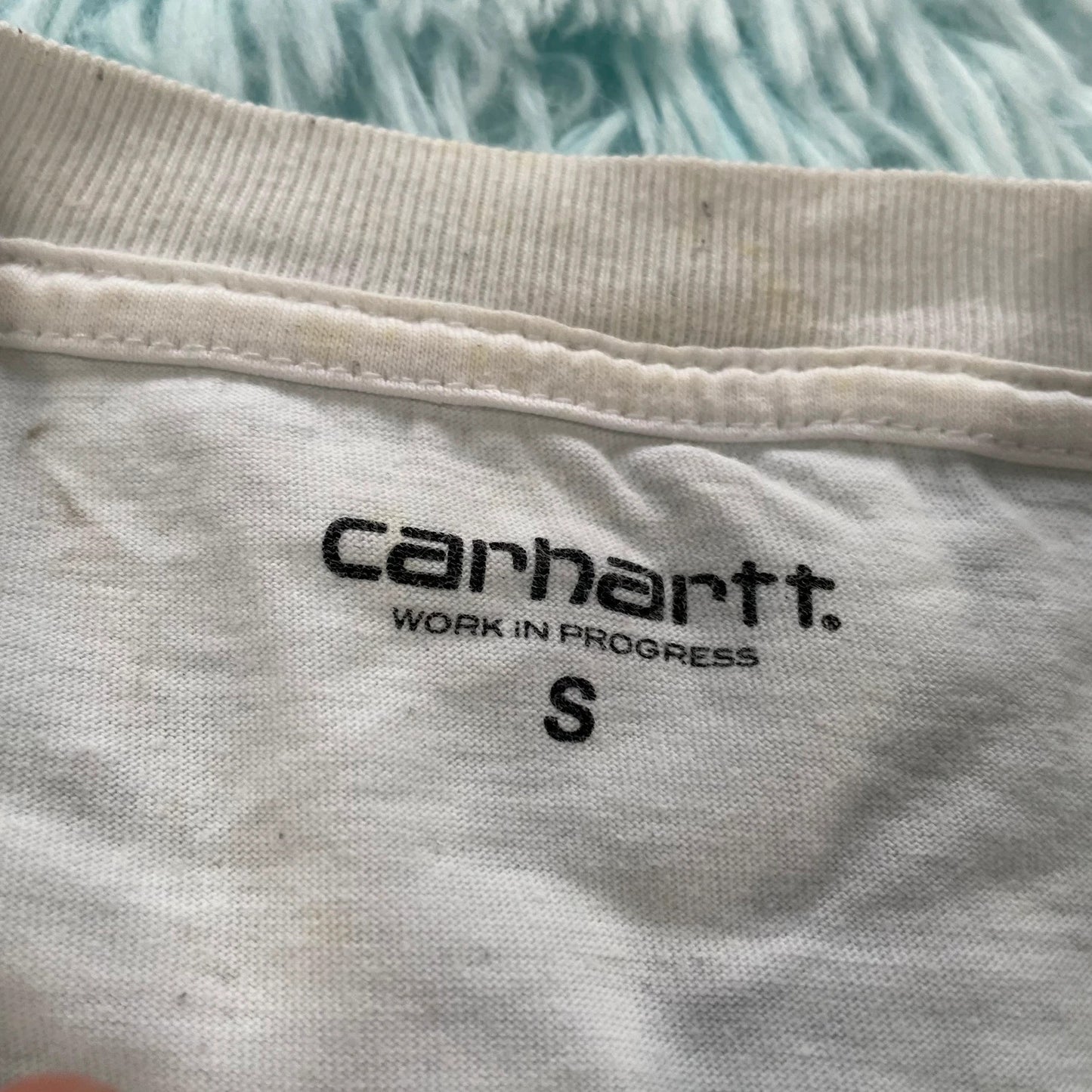 White Carhartt T Shirt Graphic - Small