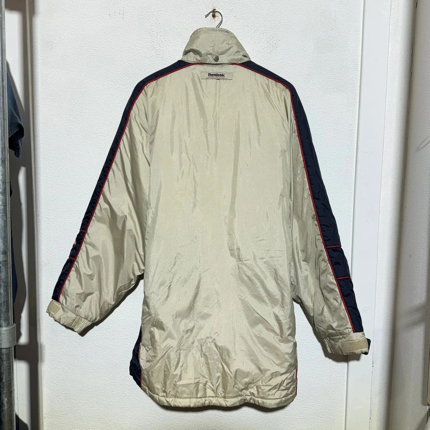 Vintage 90s Beige Reebok Puffer Jacket - Large