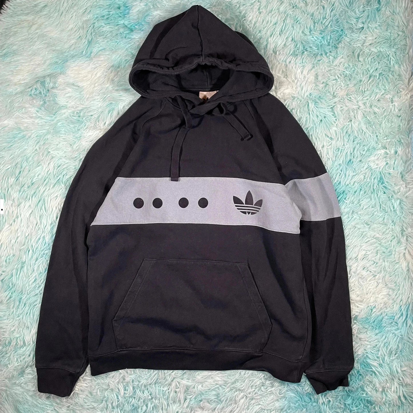 Navy Adidas Hoodie - Medium