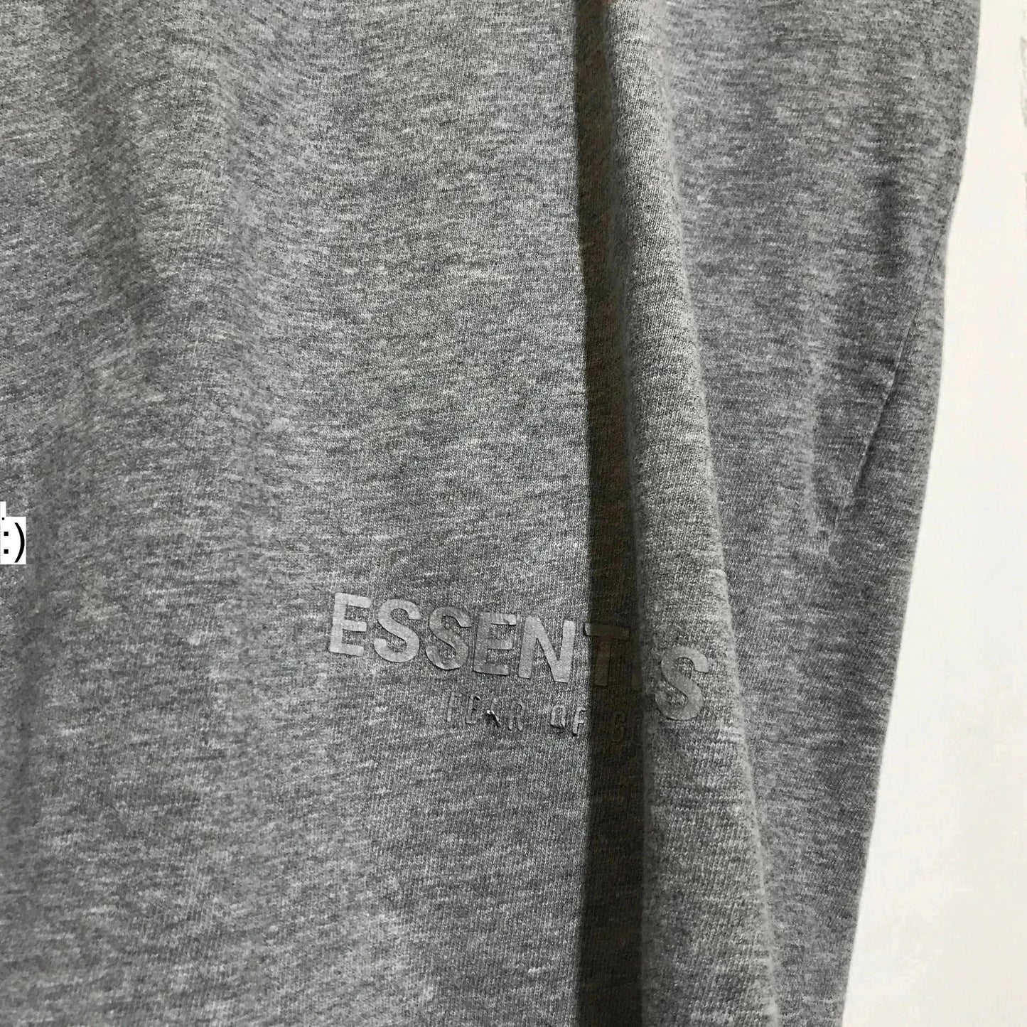 Grey Essentials Fear of God Graphic T Shirt - Large