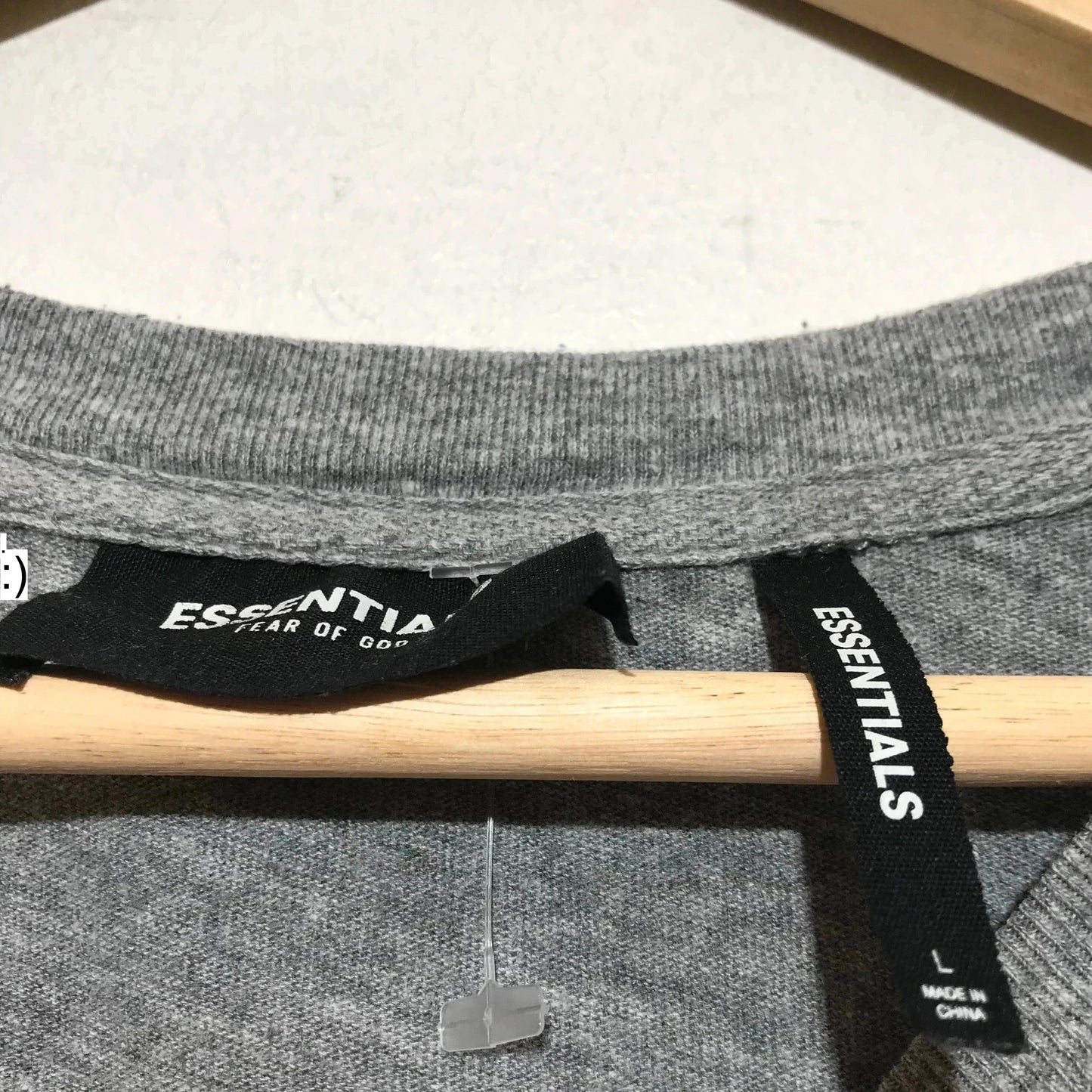 Grey Essentials Fear of God Graphic T Shirt - Large