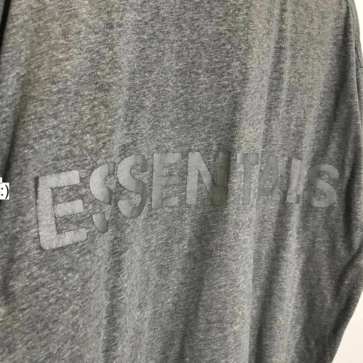Grey Essentials Fear of God Graphic T Shirt - Large