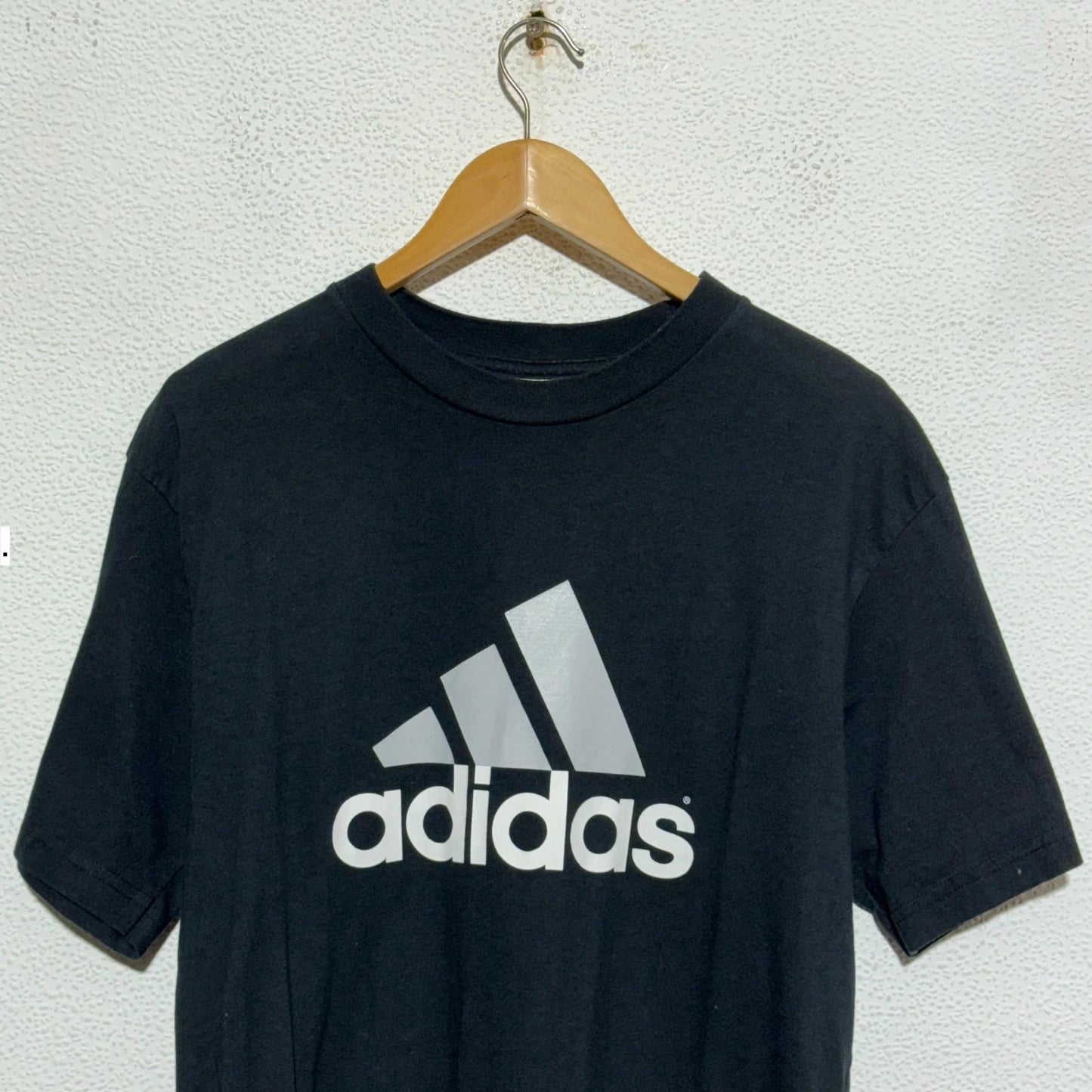 Vintage 90s Black Adidas T Shirt Logo - Large