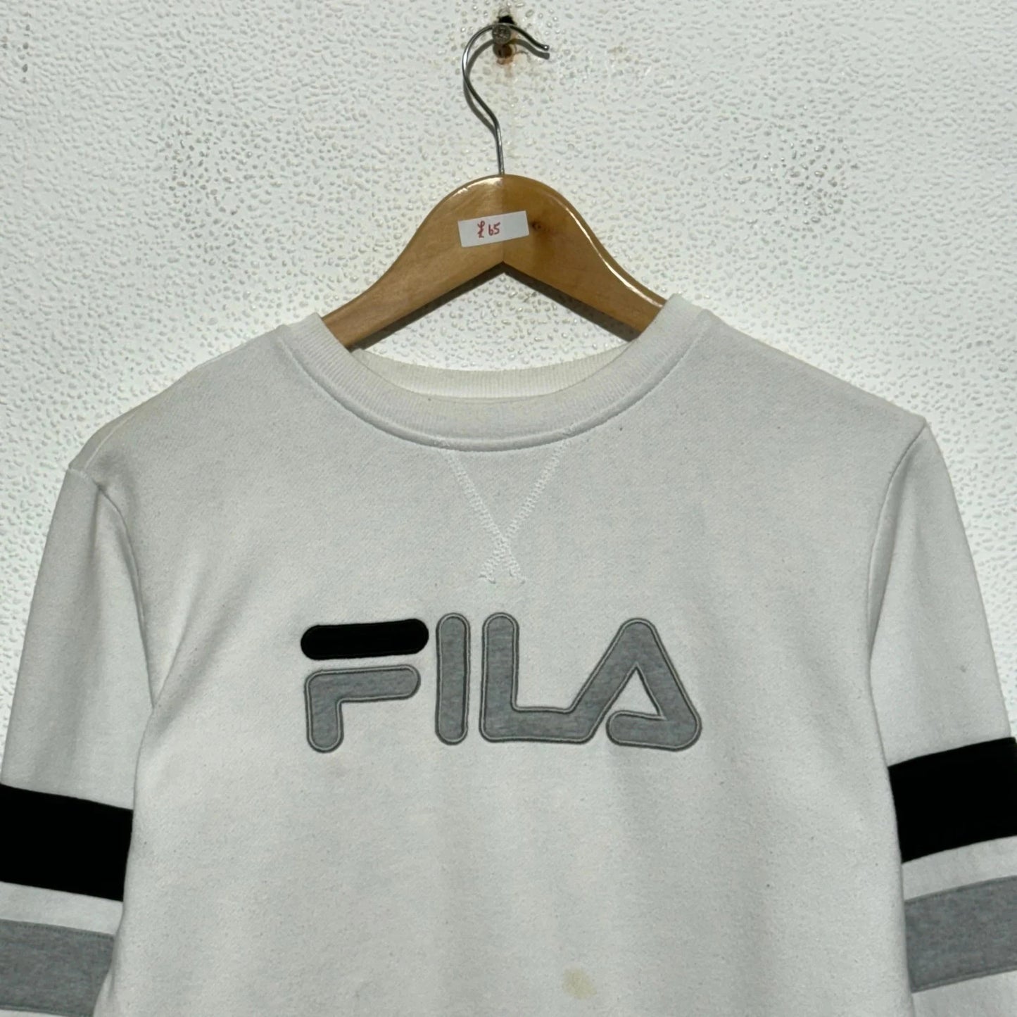 White Fila Sweatshirt Spellout -