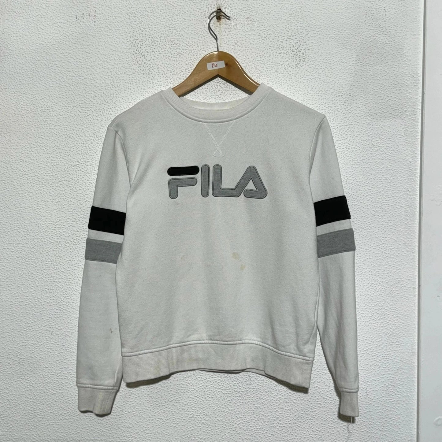 White Fila Sweatshirt Spellout -