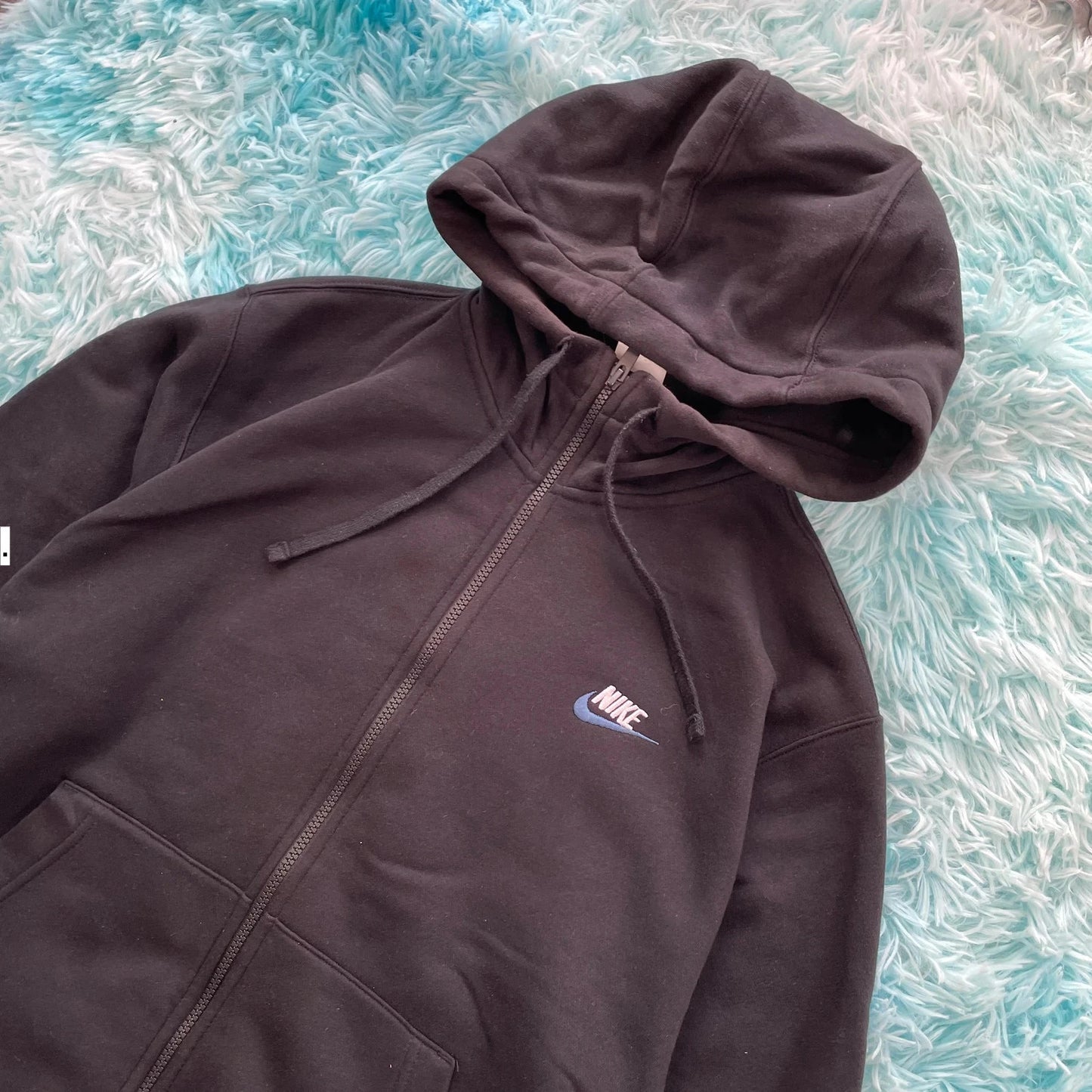 Black Nike Full Zip Hoodie - Medium