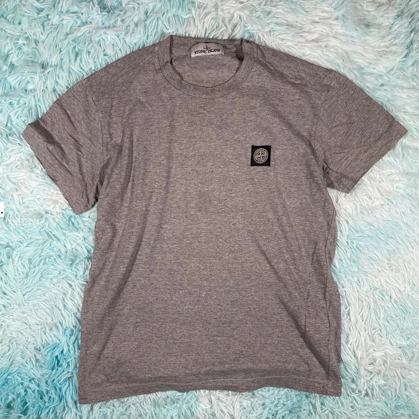 Grey Stone Island T Shirt - Medium