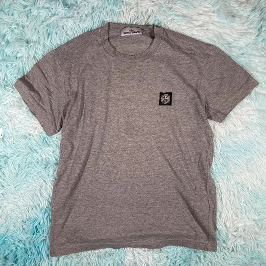 Grey Stone Island T Shirt - Medium