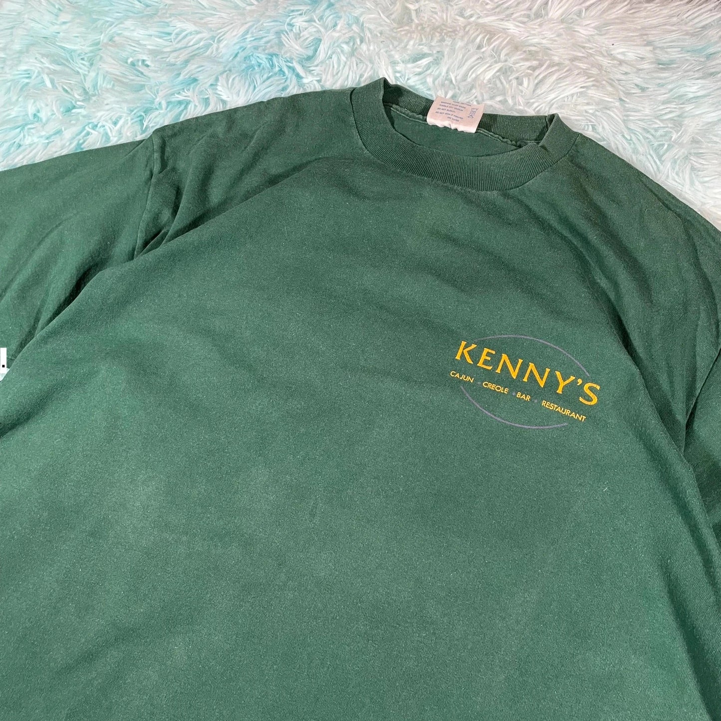 Vintage 90s Green Mardis Gras Graphic T Shirt - XL