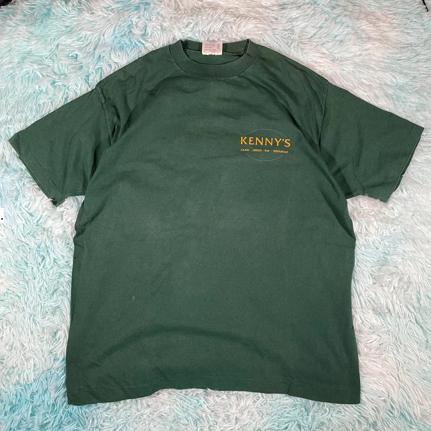 Vintage 90s Green Mardis Gras Graphic T Shirt - XL