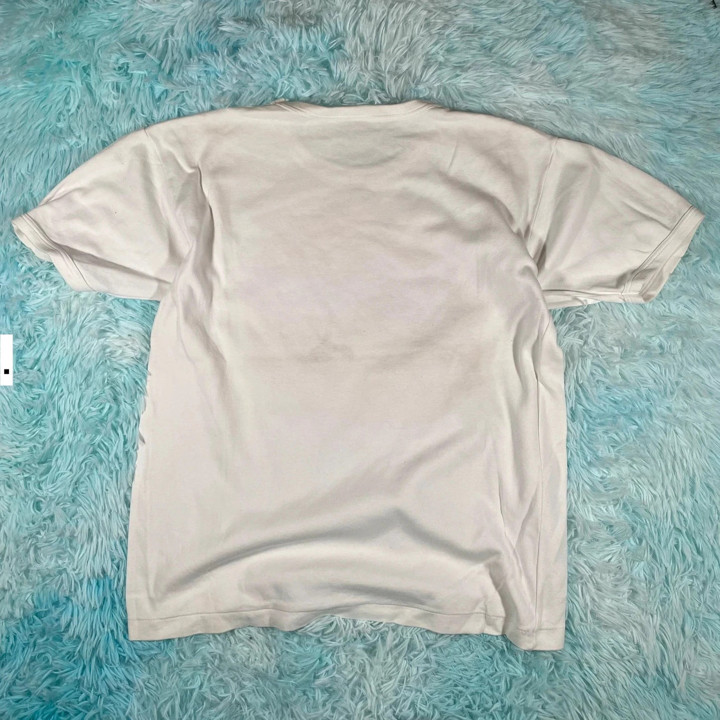 Vintage 80s White Hong Kong Graphic T Shirt - Large