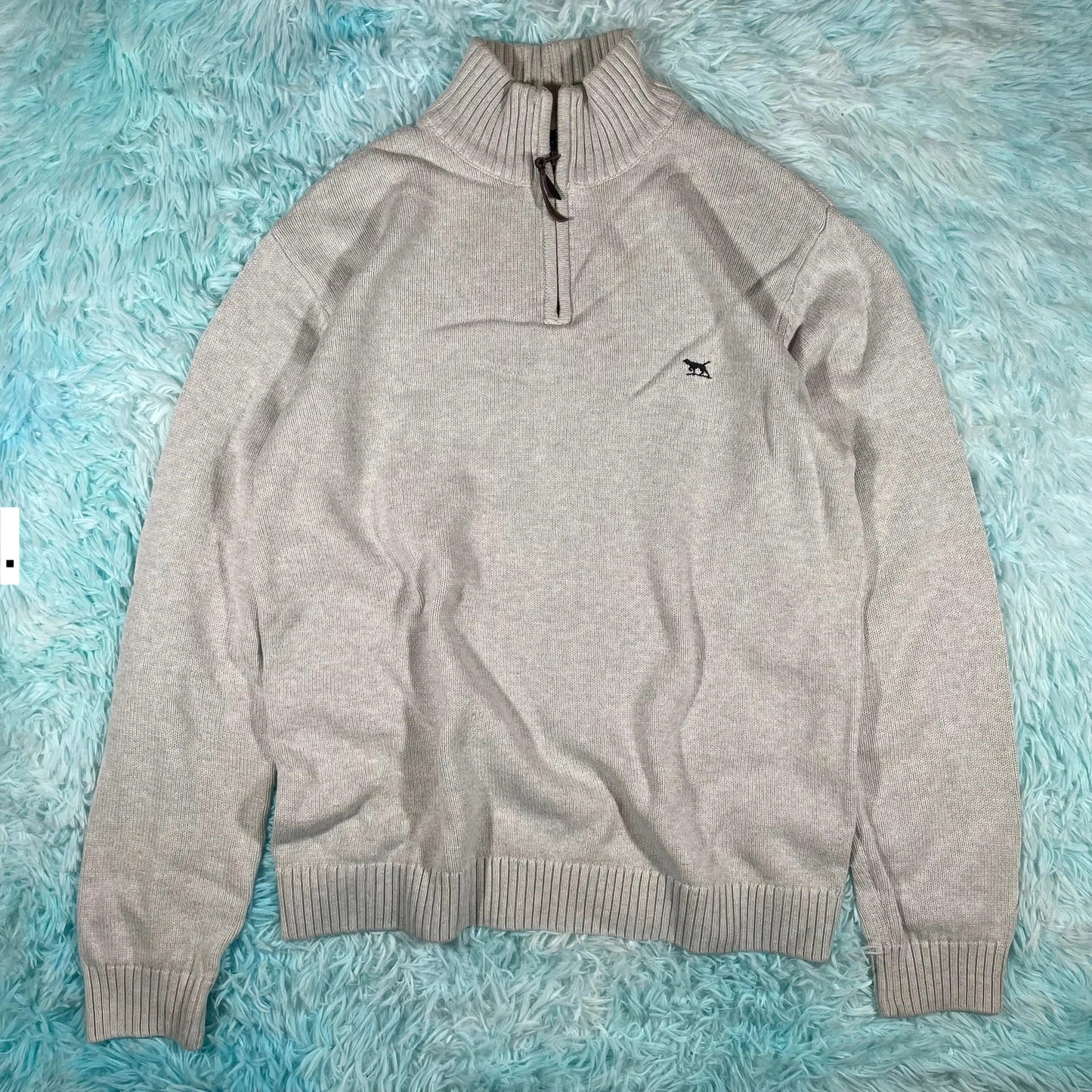 Vintage Grey Rodd & Gunn 1/4 Zip Knitted Jumper - Medium