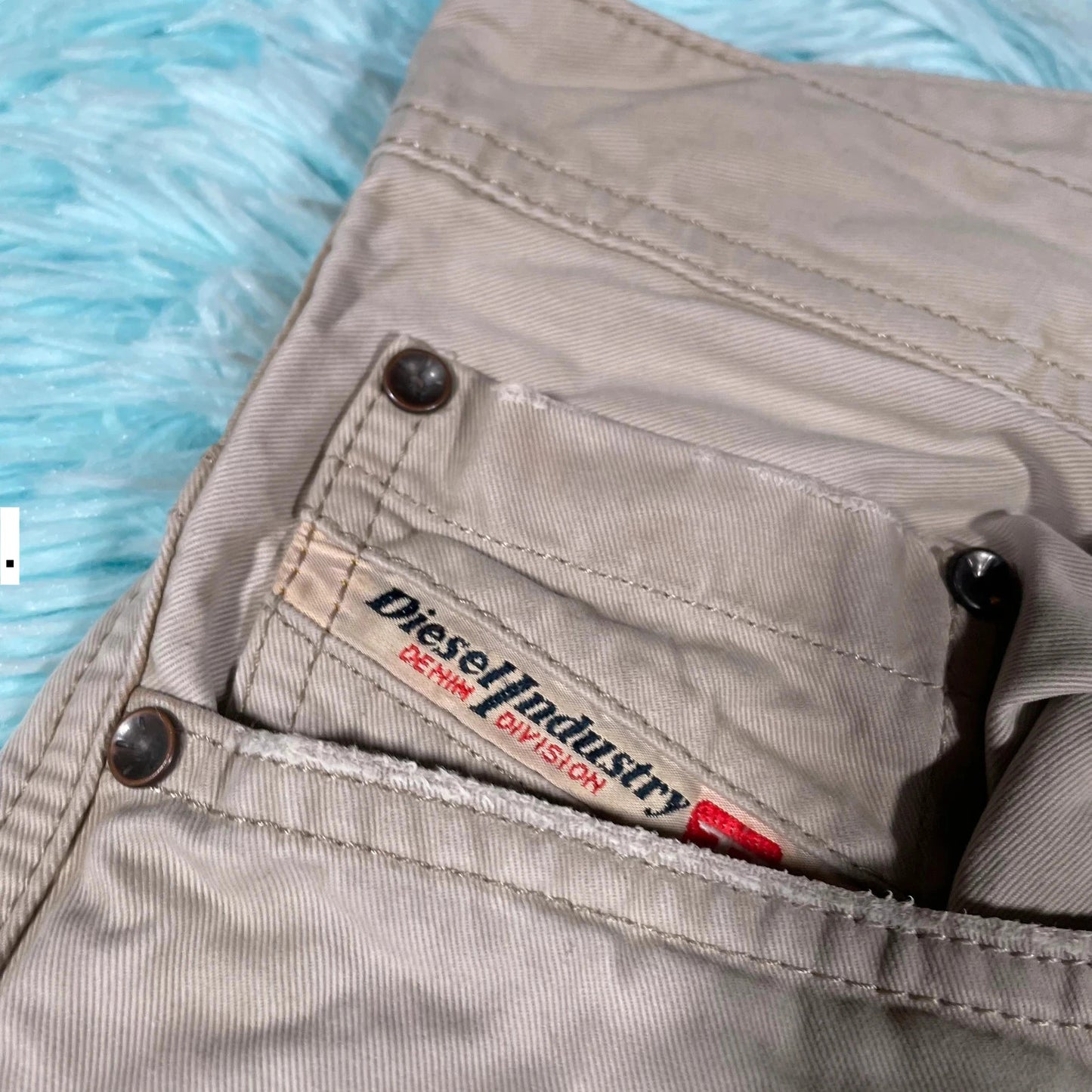 Vintage Beige Diesel Trousers Straight Leg - 32W