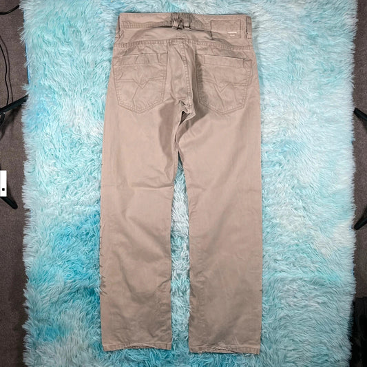 Vintage Beige Diesel Trousers Straight Leg - 32W