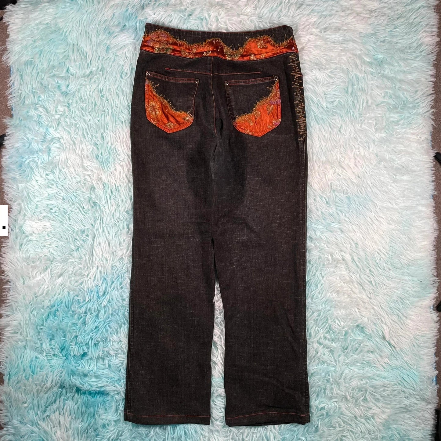 Vintage Y2K Sabeido Patterned Jeans - Medium