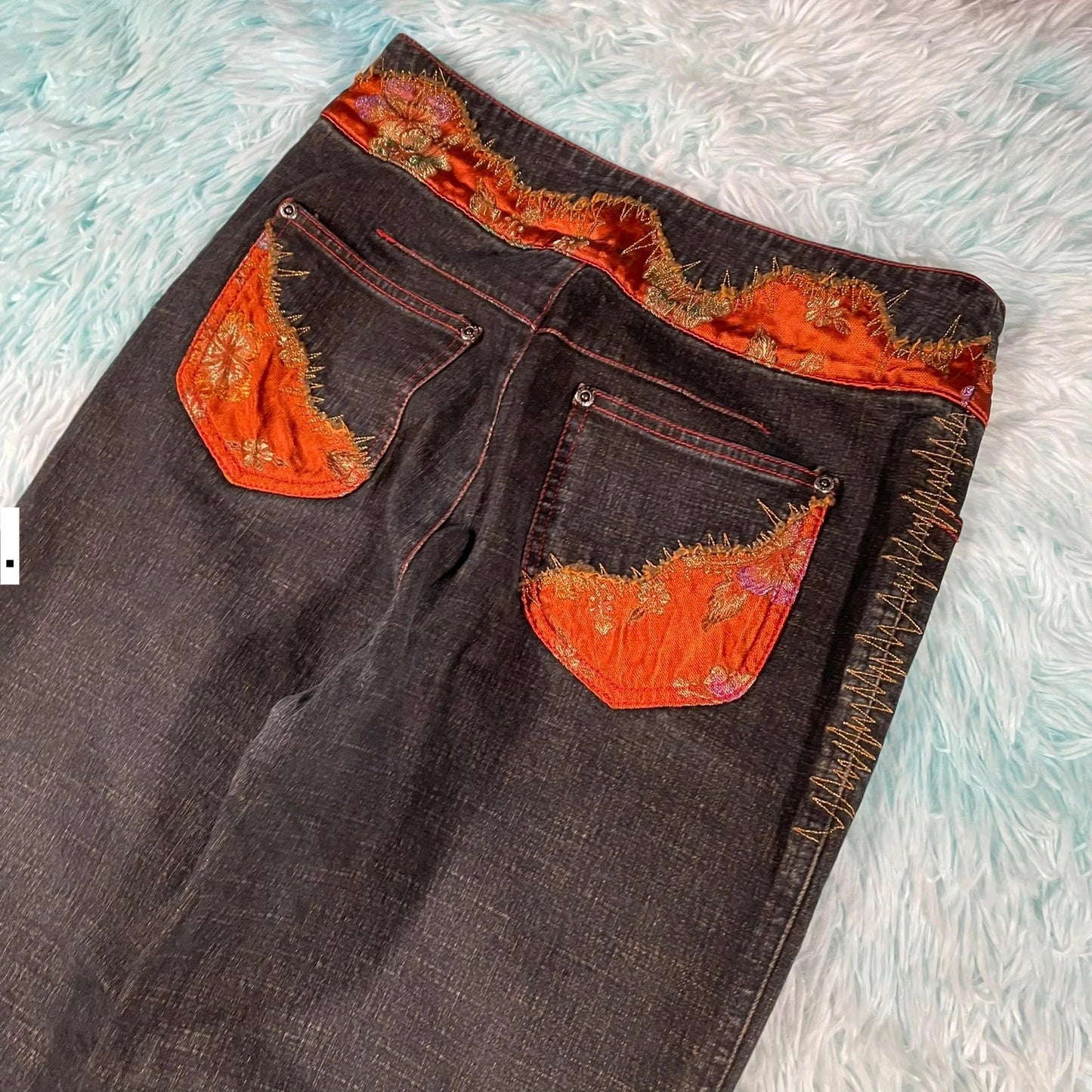 Vintage Y2K Sabeido Patterned Jeans - Medium