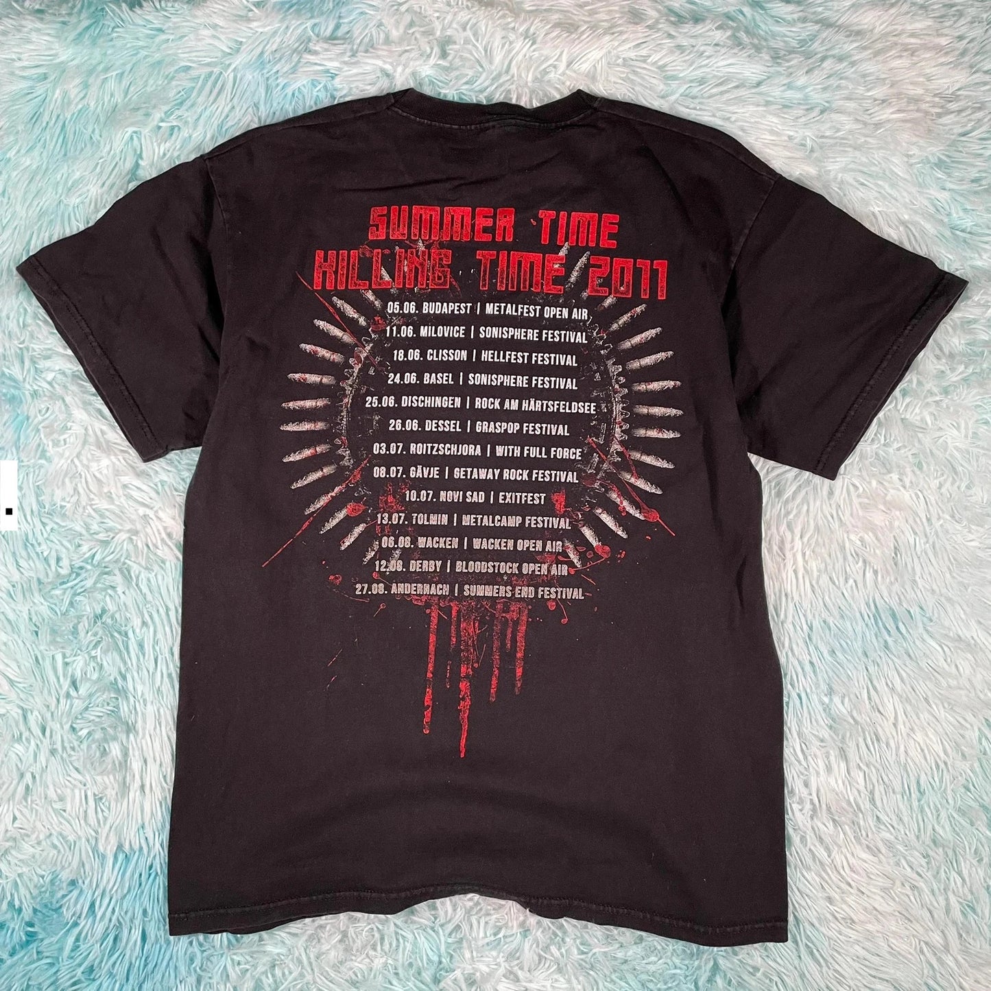 Vintage 2011 Black Kreator Band T Shirt - Large