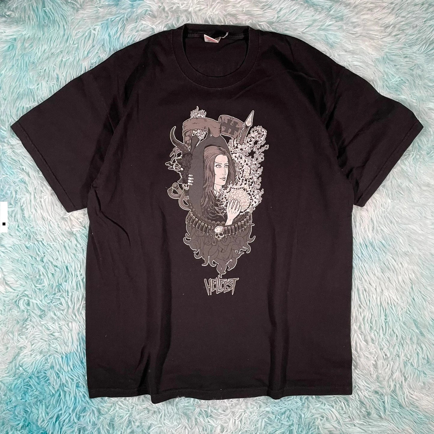 Vintage Black 2011 Hellfest Festival Graphic T Shirt - XL