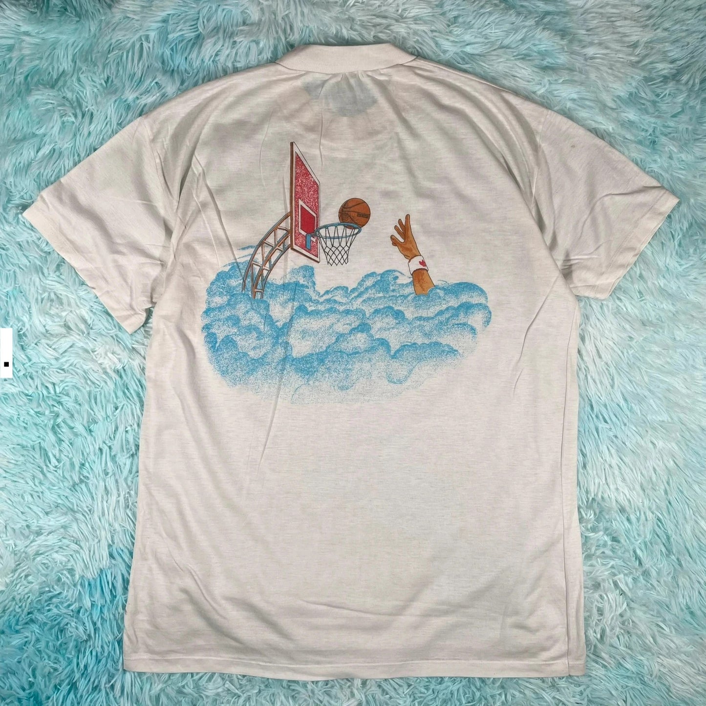 Vintage 80s Adidas Basketball Graphic T Shirt - Medium