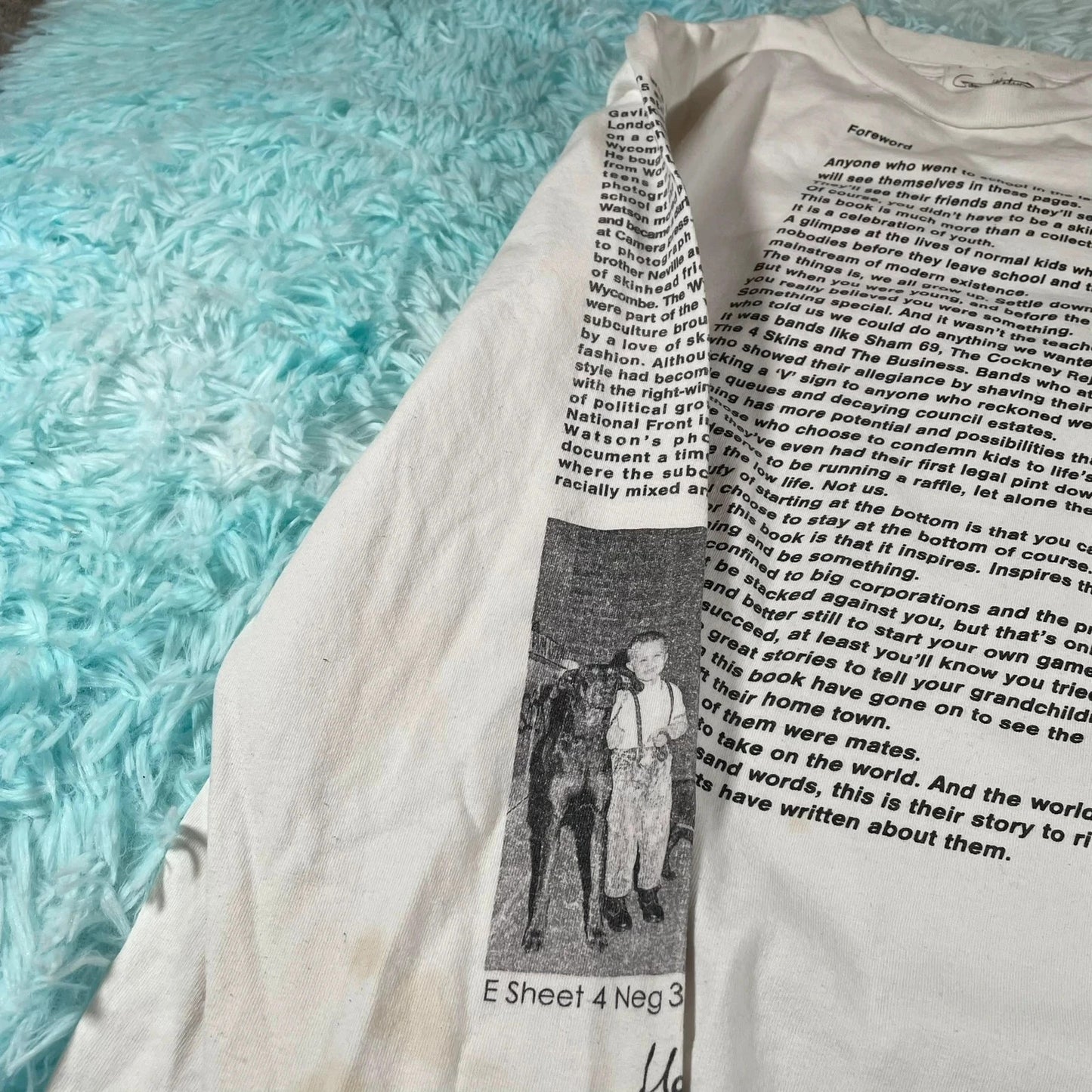White Flagstuff Gavin Watson Skins Graphic Long Sleeve T Shirt - Small