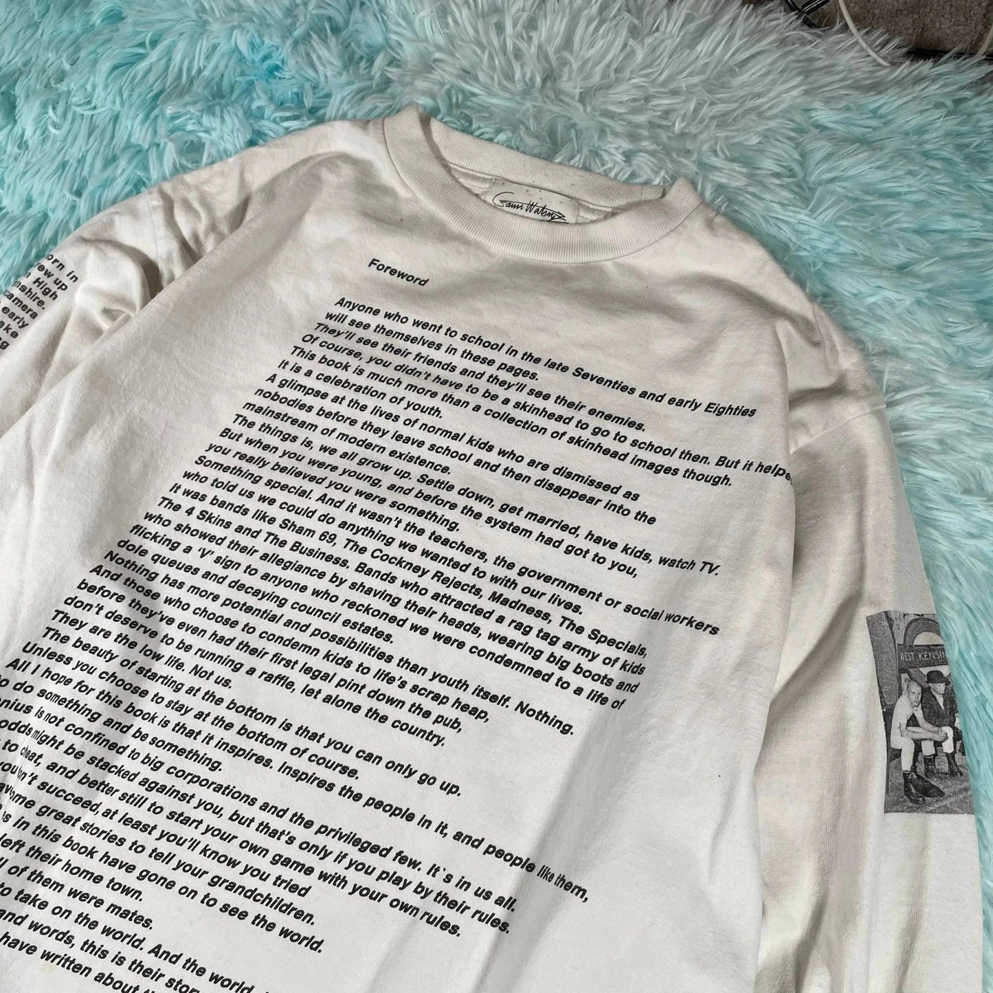 White Flagstuff Gavin Watson Skins Graphic Long Sleeve T Shirt - Small