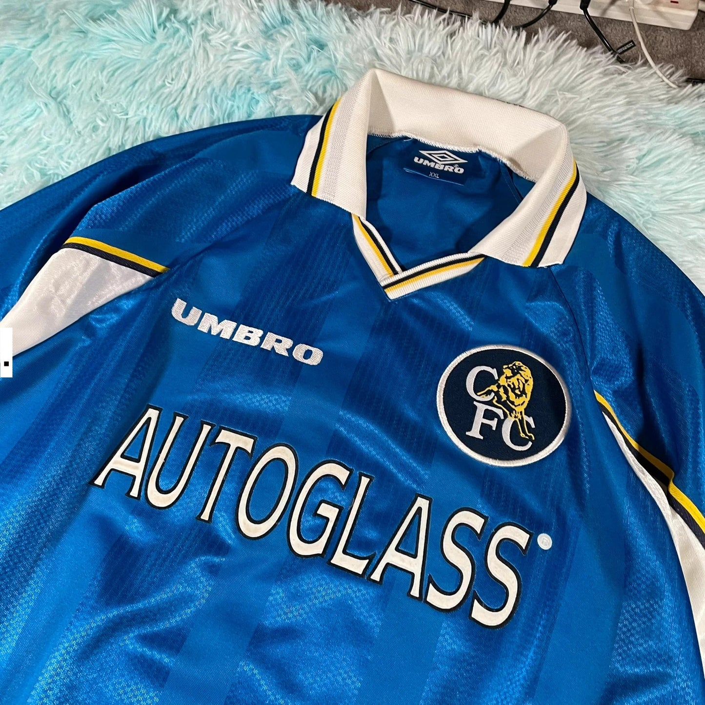 Vintage 1997 Chelsea Shirt Umbro Autoglass - XXL