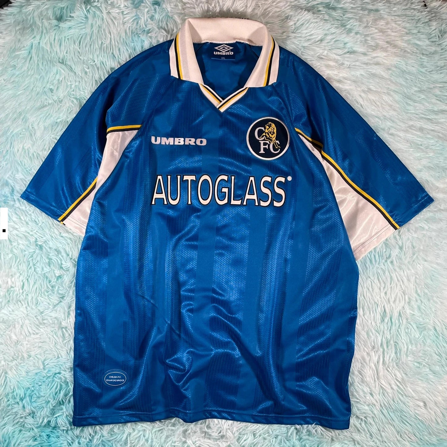 Vintage 1997 Chelsea Shirt Umbro Autoglass - XXL