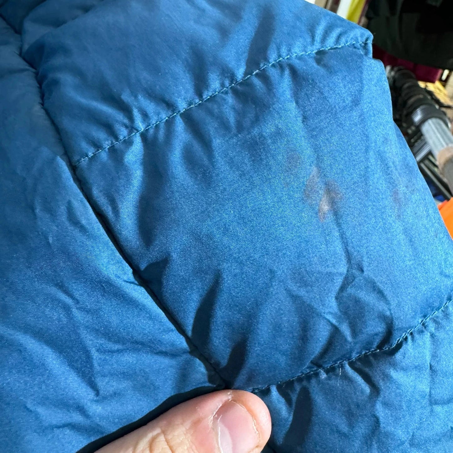 Blue The North Face Puffer Jacket - Large