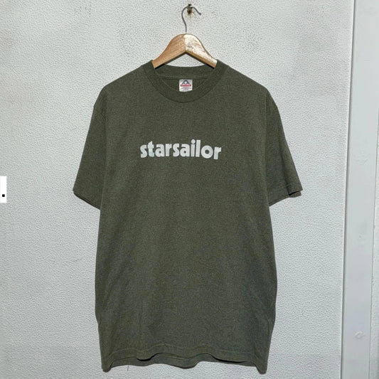 Vintage Khaki Starsailor Graphic T Shirt - Large