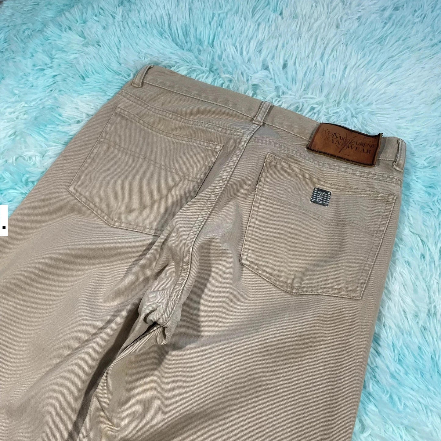 Vintage 90s Beige Yves Saint Laurent YSL Jeans - 34W 34L